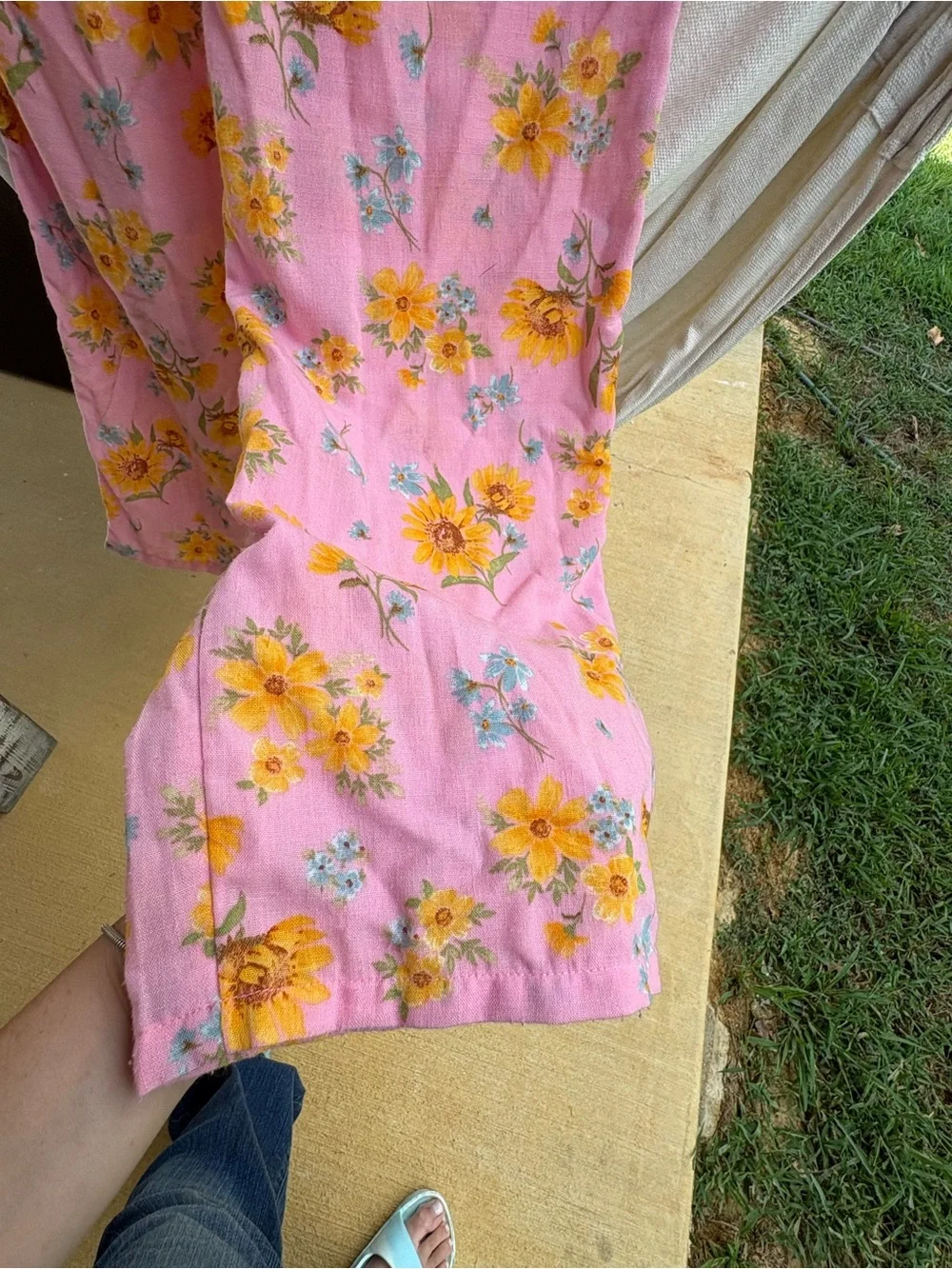 Girls' Pink Floral Smocked Jumper Old Navy size